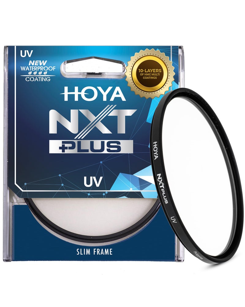 Hoya NXT Plus 46mm UV Filter â€” Schott B270 Clear Glass with 10-Layer HMC Multi-Coating for 98% Light Transmission, Waterproof Top-Coat, Aluminum Frame - Camera Lens Filter for Sharp, Clear Images - Image 1
